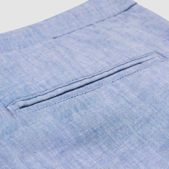 OLGYN Men’s Slim Fit Blue Bermuda Shorts - Picture 4 of 5